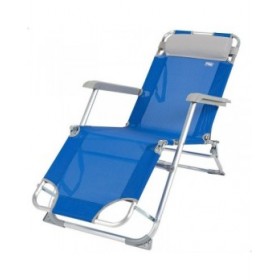 Lettino reclinabile Aktive Azzurro 153 x 33 x 47 cm