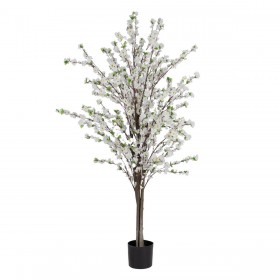 Pianta Decorativa PVC Legno Cemento Tessuto 45 x 45 x 180 cm