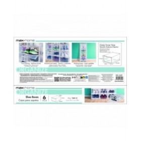Scatola da scarpe impilabile Max Home Bianco 6 Unità polipropilene ABS 23 x 14,5 x 33,5 cm
