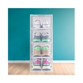 Scatola da scarpe impilabile Max Home Bianco 6 Unità polipropilene ABS 23 x 14,5 x 33,5 cm