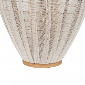 Lanterna Beige Naturale Bambù Cristallo 38 x 38 x 70 cm