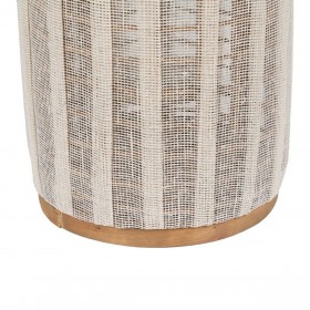 Lanterna Beige Naturale Bambù Cristallo 22 x 22 x 38 cm