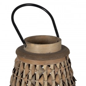 Lanterna Grigio Bambù Cristallo 34 x 34 x 49 cm