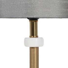 Lampada da tavolo Bianco Grigio Dorato Marmo Ferro 40 W 25 x 25 x 61 cm