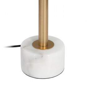 Lampada da tavolo Bianco Grigio Dorato Marmo Ferro 40 W 25 x 25 x 61 cm
