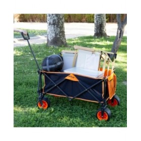 Carrello Multiuso Aktive Arancio Poliestere PVC Acciaio 86 x 108 x 44 cm Pieghevole Spiaggia