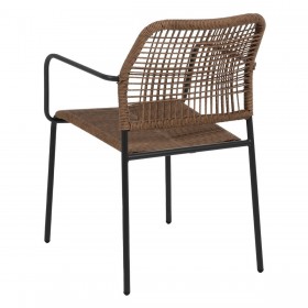 Sedia da Sala da Pranzo Beige Antracite 53 x 63 x 78 cm