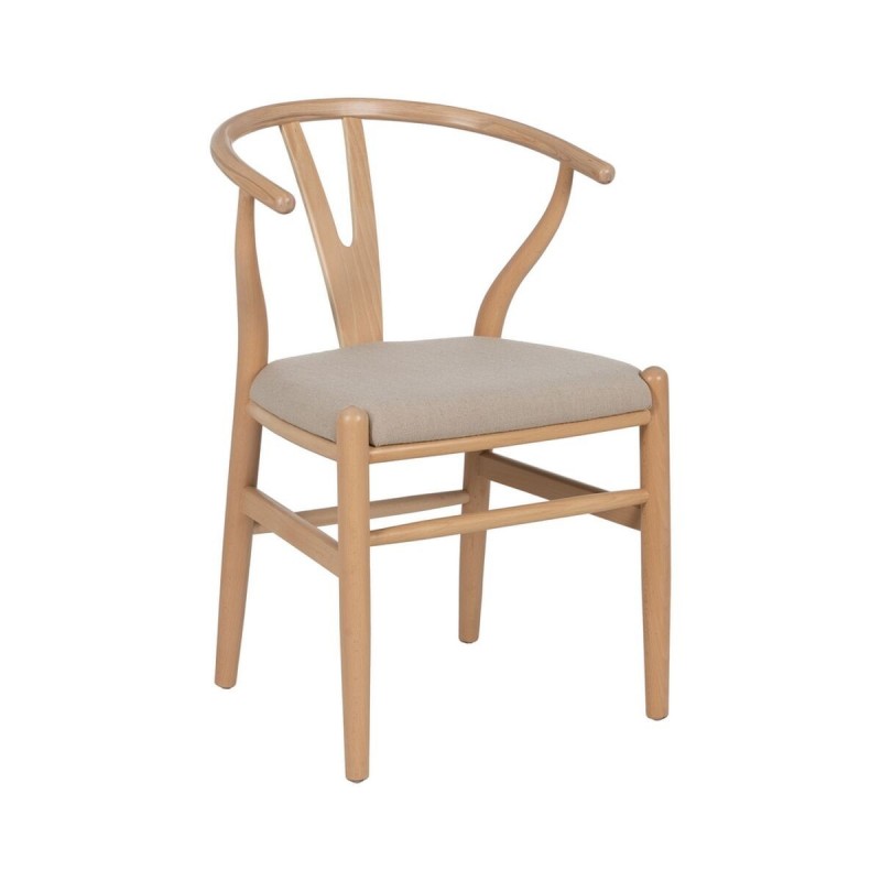 Sedia da Sala da Pranzo Beige Naturale 53 x 55 x 80 cm