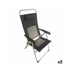 Sedia Pieghevole con Poggiatesta Aktive 48 x 114 x 63 cm