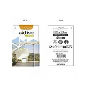 Ombrellone Aktive Crema Acciaio 200 x 230 x 125 cm