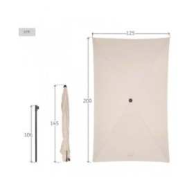 Ombrellone Aktive Crema Acciaio 200 x 230 x 125 cm