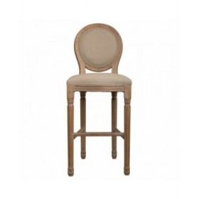 Sgabello Alexandra House Living Marrone Tela Legno d'albero della gomma 42 x 121 x 48 cm