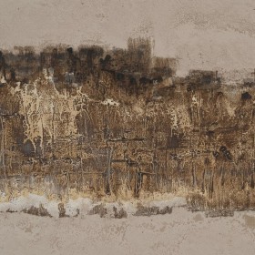 Tela Bianco Nero Astratto 150 x 4 x 60 cm