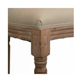 Sgabello Alexandra House Living Marrone Tela Legno d'albero della gomma 42 x 121 x 48 cm
