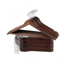 Set di Grucce Max Home Marrone Legno Acciaio 44,5 x 23 x 1 cm 20 Pezzi (4 Unità)