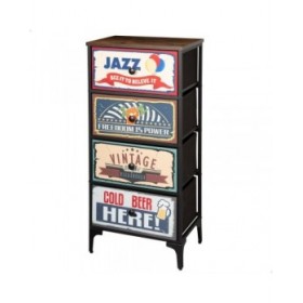 Cassettiera Max Home Vintage 45 x 98 x 30 cm