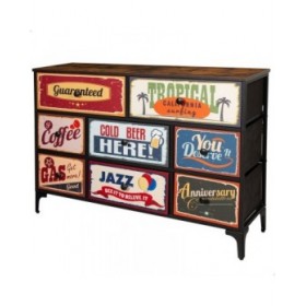 Cassettiera Max Home Vintage 103 x 77 x 30 cm