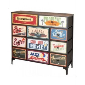 Cassettiera Max Home Vintage 103 x 98 x 30 cm