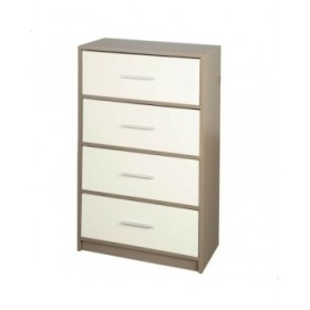Cassettiera Max Home Bianco Grigio Moderno 58 x 91 x 30 cm