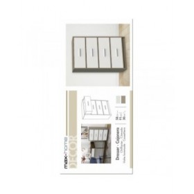 Cassettiera Max Home Bianco Grigio Moderno 58 x 91 x 30 cm