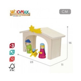 Presepe di Natale Woomax Legno plywood 23 x 16 x 11 cm (4 Unità)