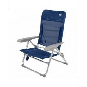 Sedia da Spiaggia Aktive Blu Marino 47 x 89 x 56 cm (4 Unità)