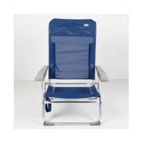 Sedia da Spiaggia Aktive Blu Marino 47 x 89 x 56 cm (4 Unità)