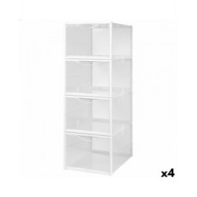 Scatola di scarpe impilabile Max Home polipropilene ABS 25 x 18,5 x 35 cm (4 Unità)