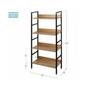 Scaffale Max Home Acciaio Melammina Truciolare 60 x 126 x 28 cm
