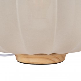 Lampada da tavolo Beige Naturale Cotone Legno Metallo 60 W 220-240 V 40 x 40 x 28,5 cm