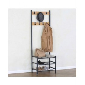 Appendiabiti con ripiano Max Home Acciaio Melammina Truciolare Minimalista 60 x 175 x 40 cm