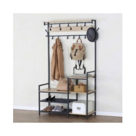Appendiabiti con ripiano Max Home Acciaio Melammina Truciolare Minimalista 102 x 180 x 40 cm