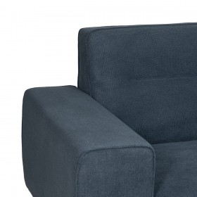 Divano a 3 Piazze Azzurro Legno 220 x 87 x 85 cm