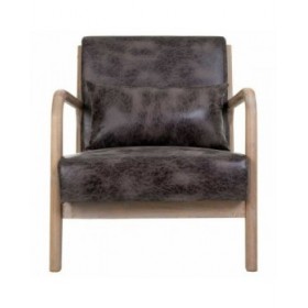 Poltrona Alexandra House Living Marrone Legno 83 x 74 x 66 cm