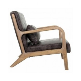Poltrona Alexandra House Living Marrone Legno 83 x 74 x 66 cm