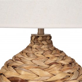 Lampada da tavolo Crema Naturale Lino Ferro Fibra naturale 60 W 220-240 V 40 x 40 x 69,5 cm
