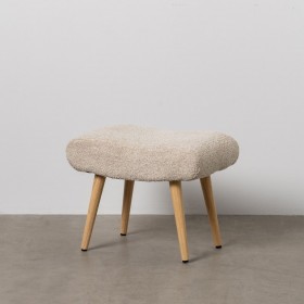 Panca Beige Naturale Poliestere Legno di pino 53 x 38 x 41 cm