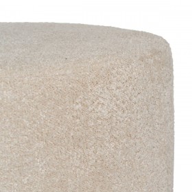 Puff Nero Beige Metallo Legno di pino Legno MDF 80 x 80 x 41 cm