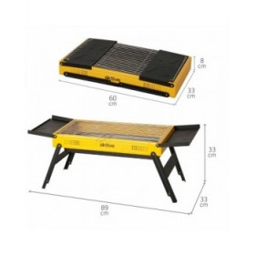 Barbecue Portatile Aktive Acciaio 89 x 33 x 33 cm Giallo