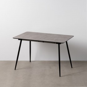 Tavolo Allungabile Nero Grigio Ferro 120 x 80 x 75 cm