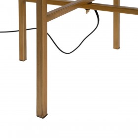 Lampada da Terra Dorato Metallo Cristallo 40 W 220-240 V 39 x 39 x 143 cm