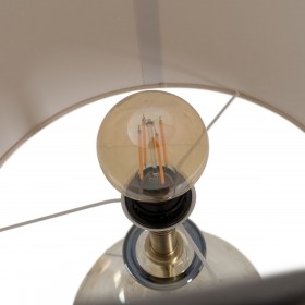 Lampada da tavolo Dorato Poliestere Metallo Cristallo 60 W 220-240 V 39 x 39 x 89 cm