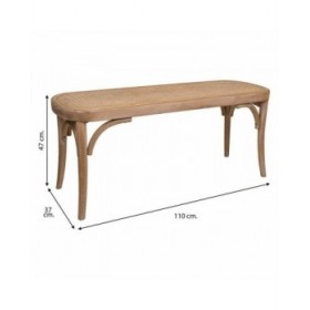 Panca Alexandra House Living Marrone Rattan Legno d'albero della gomma 37 x 47 x 110 cm