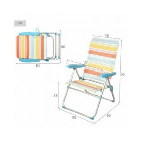 Sedia da Spiaggia Aktive 48 x 95 x 65 cm (4 Unità)
