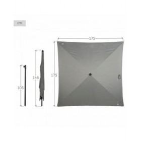 Ombrellone Aktive Grigio 175 x 240 x 175 cm
