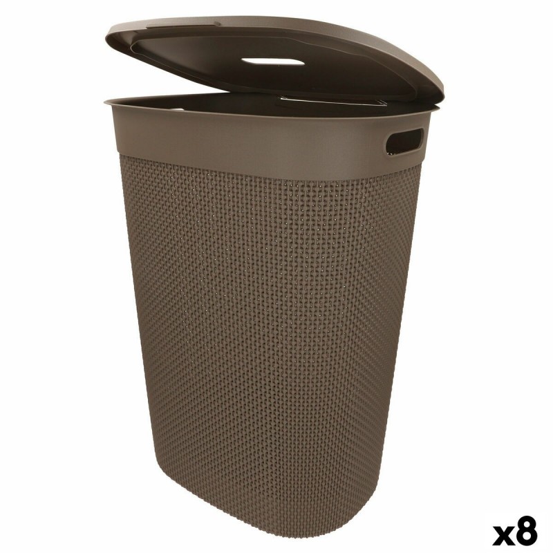 Cesto per i Panni Curver Marrone Plastica 55 L 44 x 61 x 35 cm (8 Unità)