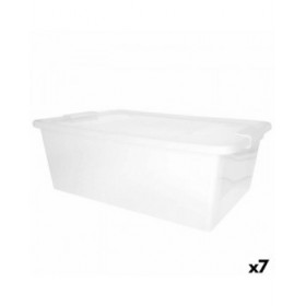 Scatola portaoggetti con coperchio Curver Bianco Plastica 26 L 55 x 19 x 35 cm (7 Unità)