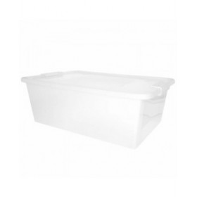 Scatola portaoggetti con coperchio Curver Bianco Plastica 26 L 55 x 19 x 35 cm (7 Unità)