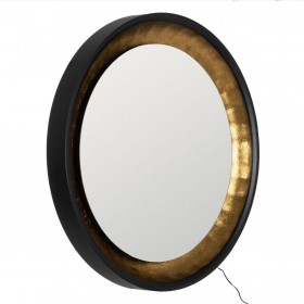Specchio da parete Nero Dorato 90 x 9 x 90 cm