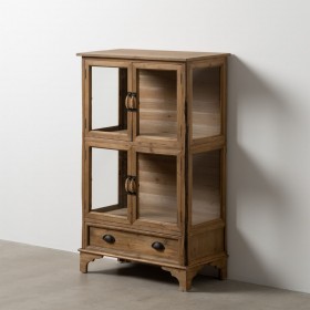 Stand Espositore Naturale Cristallo Legno di abete 72 x 39 x 116 cm